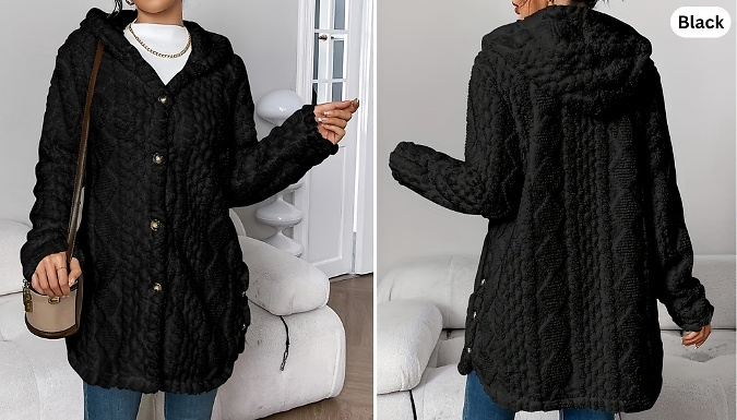 Women’s Hooded Fleece Cardigan - 8 Colours & Sizes