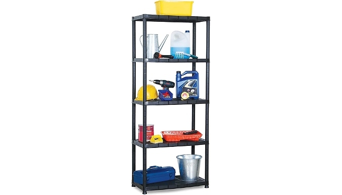 3, 4 or 5-Tier Heavy-Duty Plastic Racking Shelf