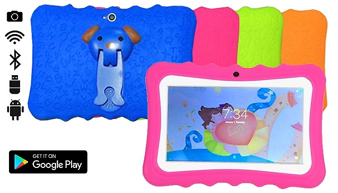 Kids Android Wi-Fi Tablet with 8GB Storage - 3 Colours from Go Groopie IE