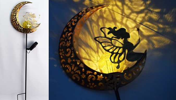 Fairy Moon Metal Solar Lawn Light