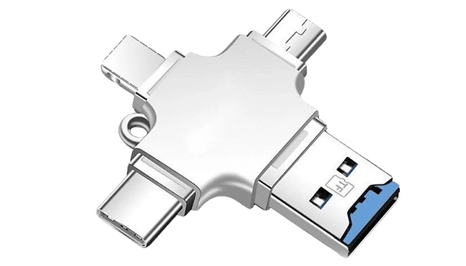 4-in-1 Multifunctional Metal Card Reader