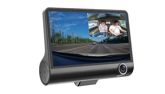 Triple Vision Dash Cam - Front, Rear & Interior Lenses