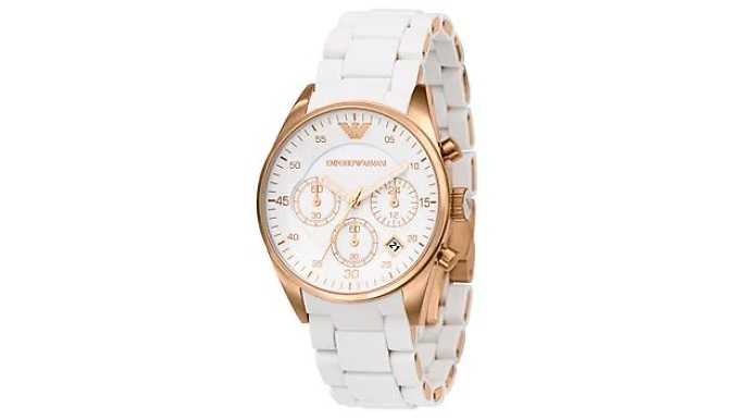 Women's Emporio Armani Sportivo Gold Dial Watch - AR5920