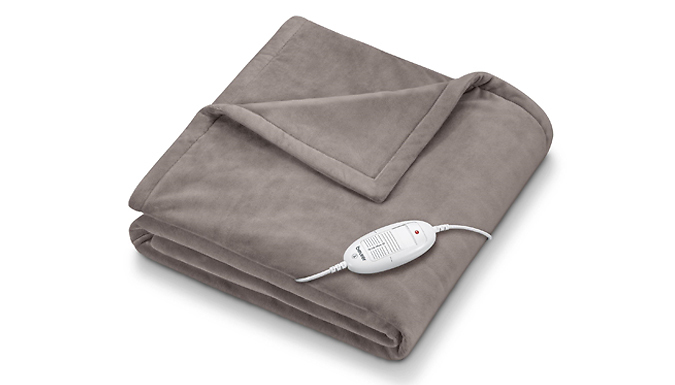 Ams Global - 1.8m x 1.3m cosy heated throw - 6 temperature settings!