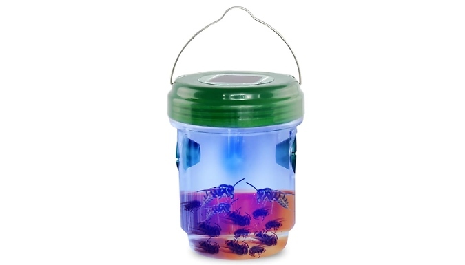 Solar-Powered Insect Catcher with LED Light
