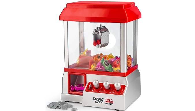 Retro Arcade Candy Claw Grabber Machine