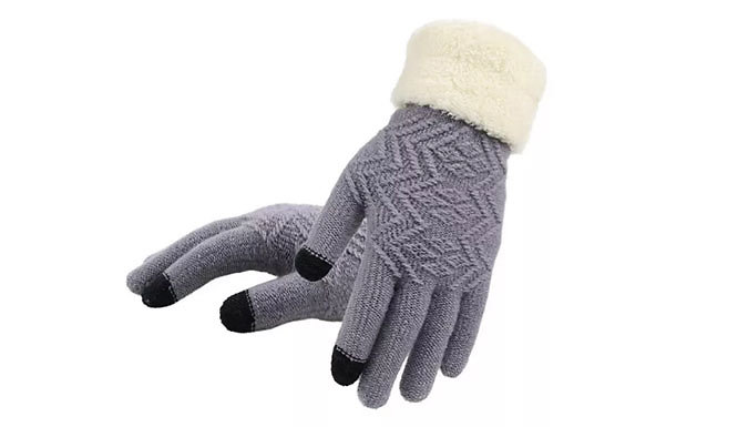 Women's Knitted Touchscreen Gloves - 4 Colours