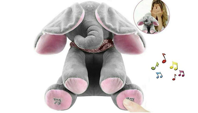 Singing elephant store plush toy