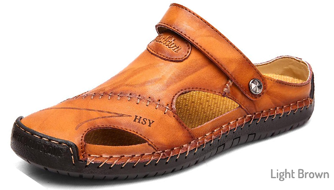 Men's Faux Leather Summer Sandals - 3 Colours & 5 Sizes