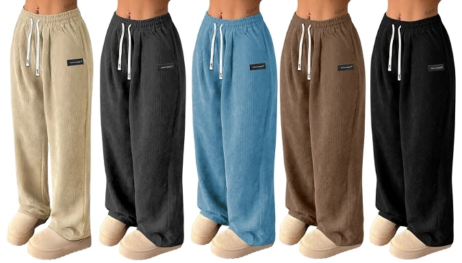 Women’s Casual Corduroy-Blend Joggers - 5 colours, 5 Sizes!