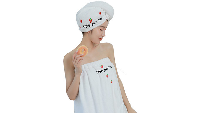 Women’s Super Soft Bath Hair Wrap & Towel Set - 3 Designs