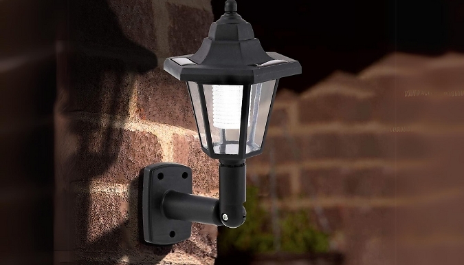 Solar Powered LED Victorian Lantern Light with Night Sensor