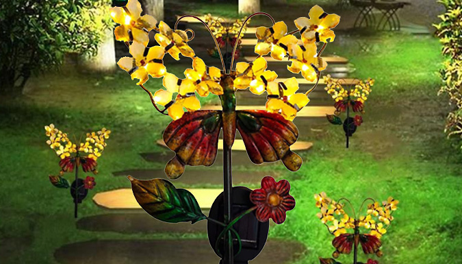 Supertrendinuk Solar Butterfly Stake Lights