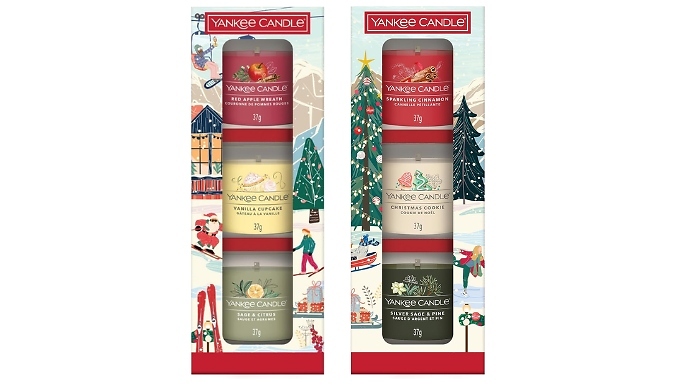 Yankee Candle Gift Set of 3 Mini Holiday Candles - 2 Options!