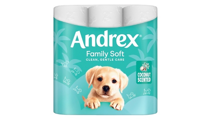 45 Rolls of Andrex 2 Ply Coconut Fresh Toilet Tissue