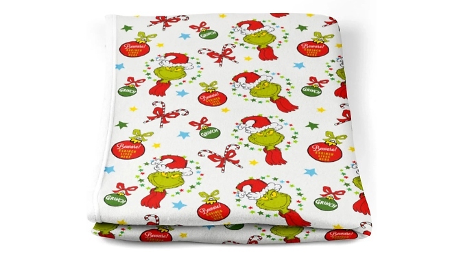 The Grinch Fleece Throw Blanket
