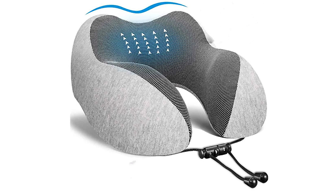 Soft Memory Foam Travel Neck Pillow - 5 Colours