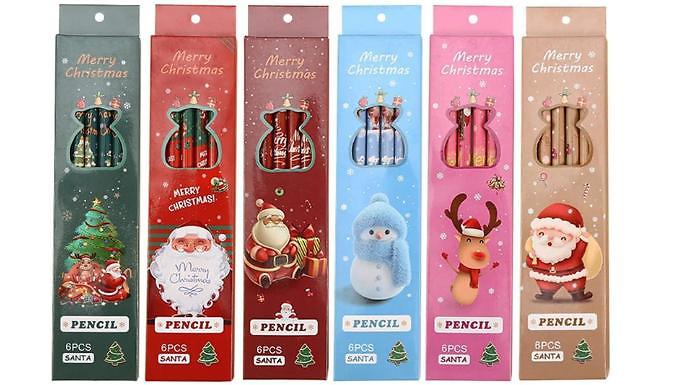 36-Pack Christmas Wooden Pencils