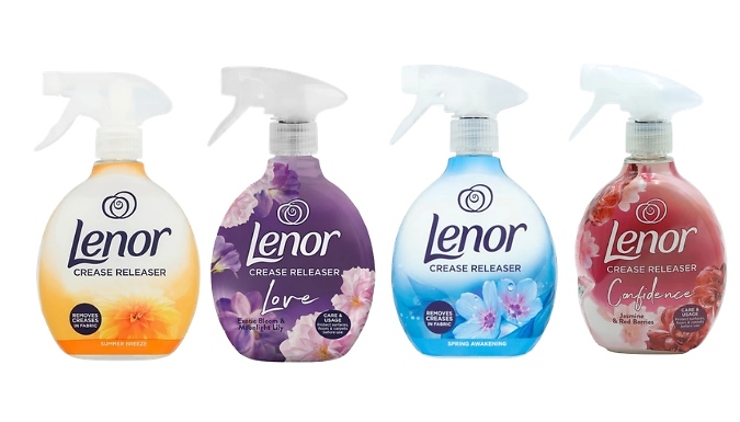 1, 2 or 3-Pack of Lenor Crease Releaser - 4 Fragrances