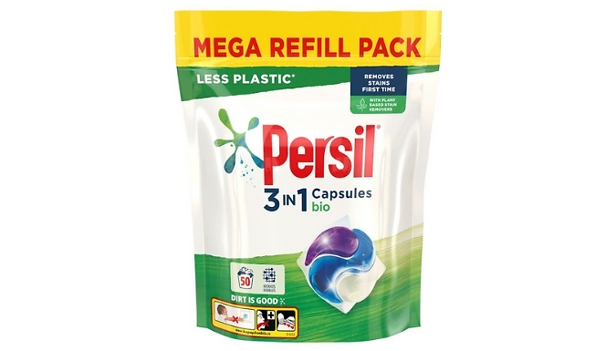 50, 100 or 150 Persil Bio PowerCaps