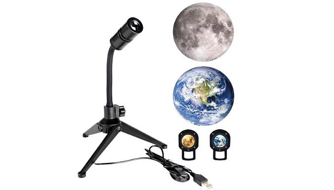 2-in-1 Moon & Earth Projection Lamp