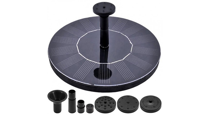 Solar Garden Birdbath Fountain Pump