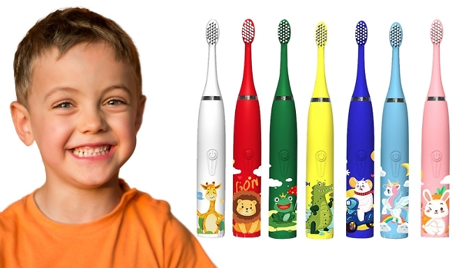 Kids’ Smart Electric Toothbrush with 3, 5 or 8 Heads - 7 Designs