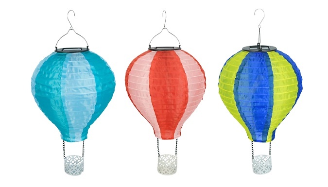 Solar-Powered Hot Air Balloon Decorative Light - 3 Colours!