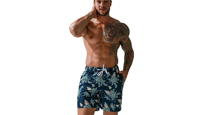 Men's Quick Dry Hawaiian Swim Shorts - 5 Sizes & 2 Colours at Go Groopie IE