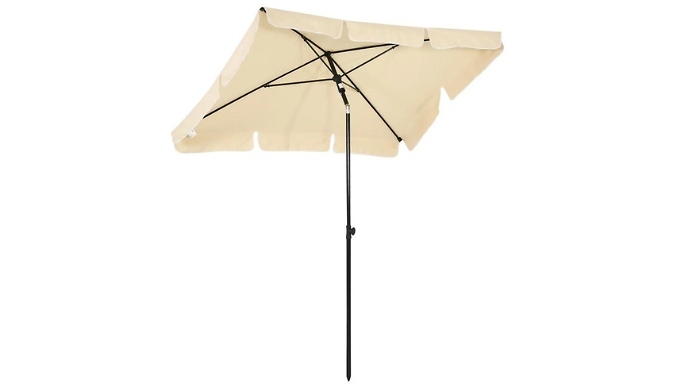 Outsunny UV-Resistant Tilting Garden Parasol - 3 Colours