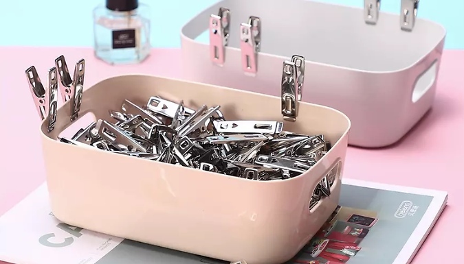 Multifunctional Stainless Steel Weatherproof Laundry Pegs - Up to 80 Pegs!