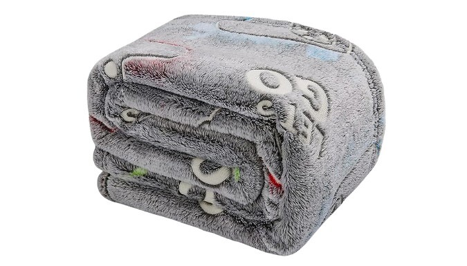 Glow-in-the-Dark Fleece Gaming Blanket - 3 Sizes