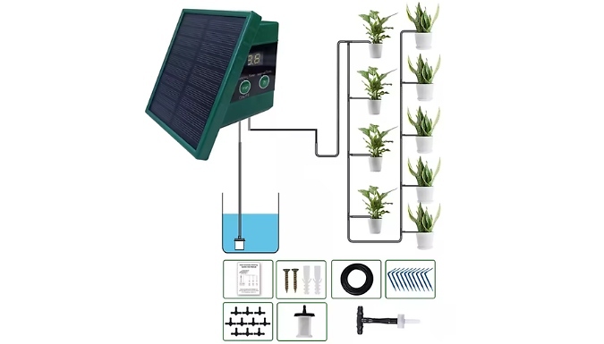 Solar Smart Automatic Plant Watering System with Timer