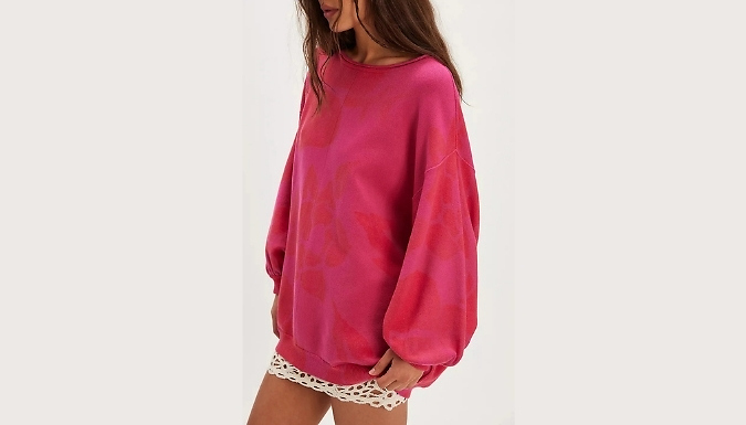 Women's Oversized Sleeve Sweatshirt - 3 Colours & 5 Sizes