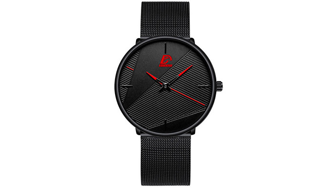 Men's Mesh Strap Quartz Watch - 3 Colours