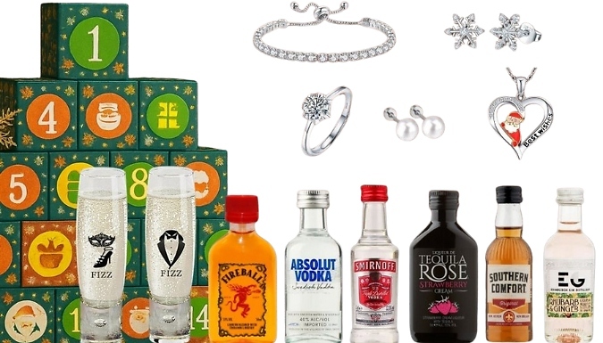 12 Day Spirits & Jewellery Christmas Advent Calendar from Go Groopie
