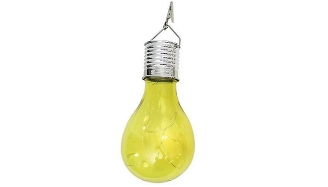 4 or 6 Solar Hanging Bulb Lights - 5 Colours