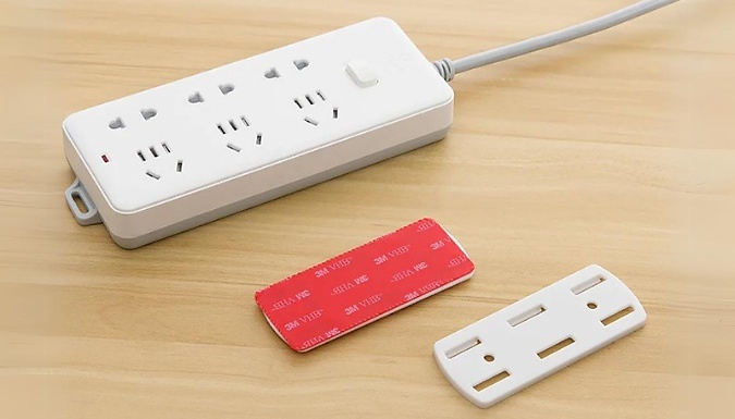 4 Piece Self-Adhesive Wall Mounted Socket Organiser - 4 Colours
