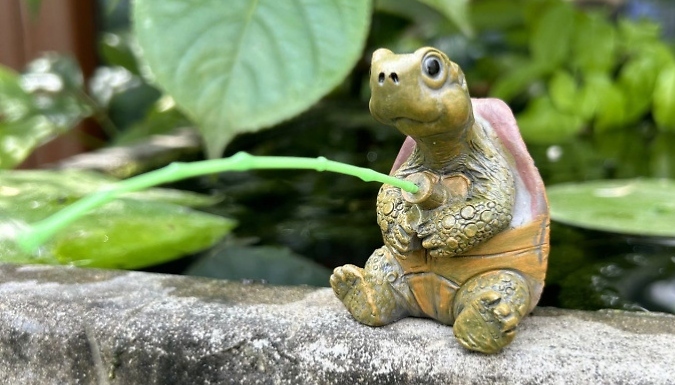 Mini Turtle Fishing Garden Decoration from Go Groopie IE