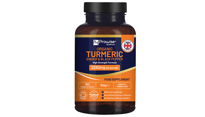 2280mg Organic Turmeric with Black Pepper & Ginger