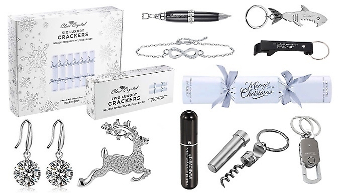 6 or 12 Luxury Swarovski Elements Crackers from Go Groopie IE