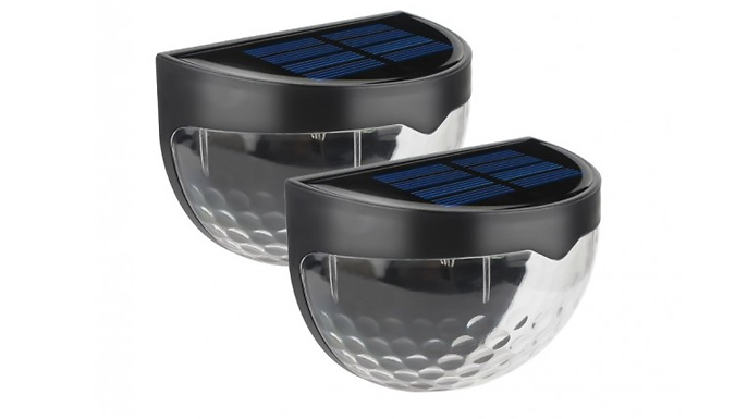 6-LED Solar Outdoor Wall-Mounted Lights - 2, 4 or 8