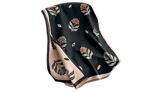 Winter Floral Print Scarf - 6 Colours
