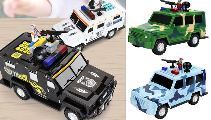 Benzbag Kid’s Building Block Piggy Bank Truck - 4 Colours