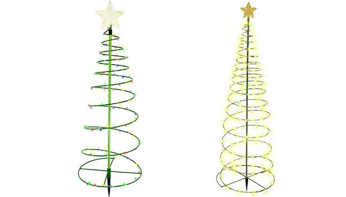 LED Christmas Tree Garden Solar Stake Light - 2 Colours