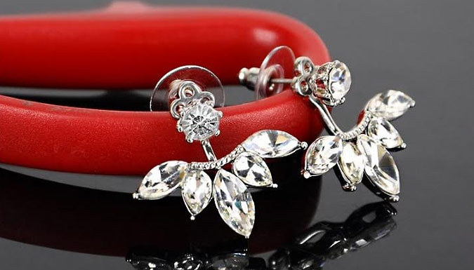 Floral Swing Crystal Earrings