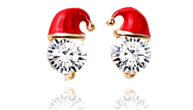 Santa Hat Stud Earrings