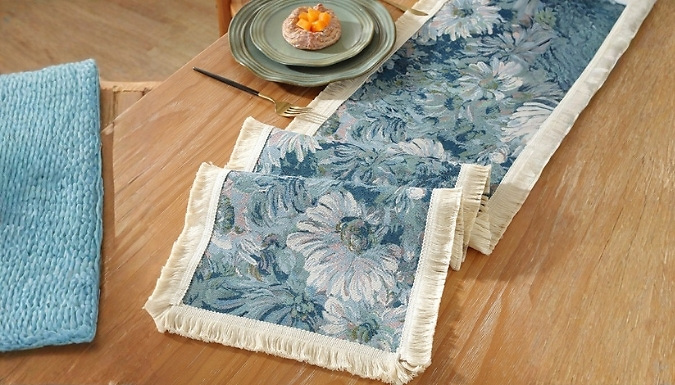 Boho Tassel Edge Dining Table Runner - 2 Colours & 3 Sizes