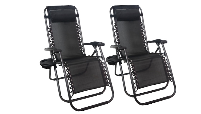 2-Pack Zero Gravity Reclining Sun Loungers