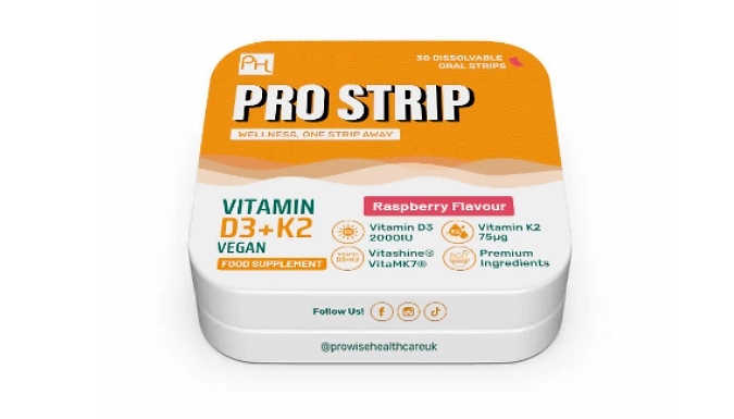 Prostrip Vitamin D3+K2 - 30 Oral Vegan Strips